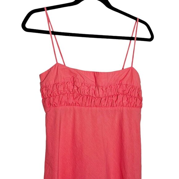 Ciao Lucia Nera Grapefruit Pink Cotton Square Neck Midi Dress Size XS - Picture 4 of 11